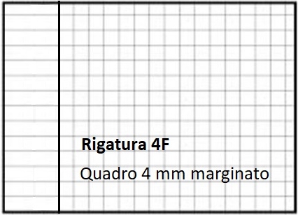 QUADERNO MAXI ONE COLOR PUNTO METALLICO A4 96 PAGINE 100GR QUADRETTI 4MM  MARGINE