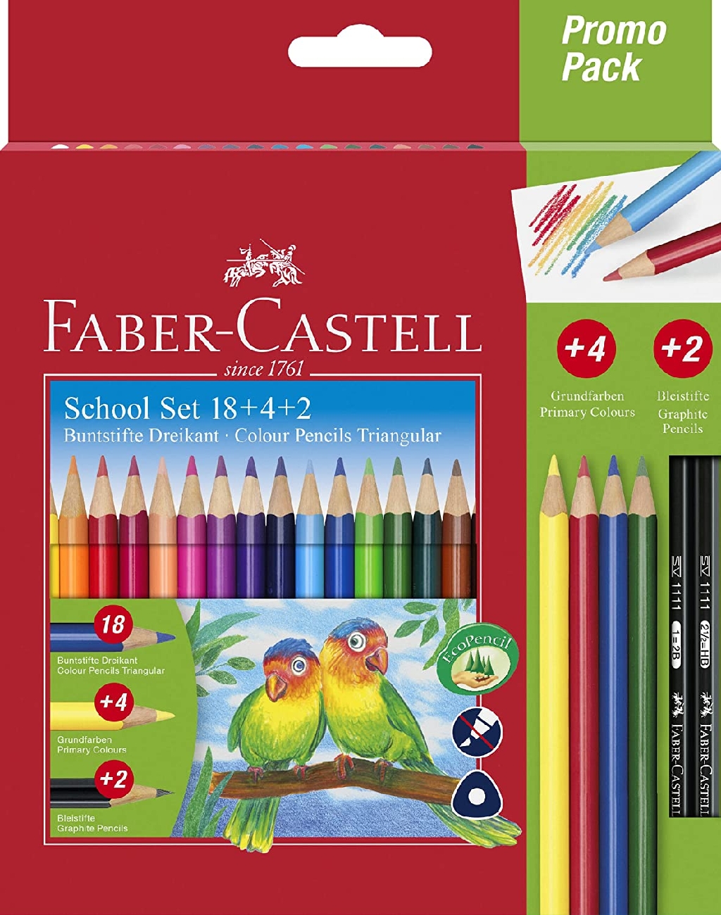 MATITE COLORATE FABER CASTEL SET 18 + 4 PEZZI