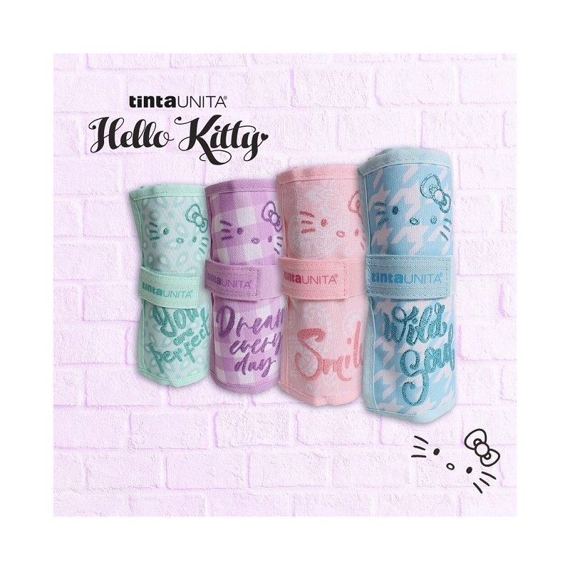 ASTUCCIO TINTA UNITA A ROTOLO TWOTIME CON 24 MATITE COLORATE+MATITA HELLO  KITTY - ArcoUfficio