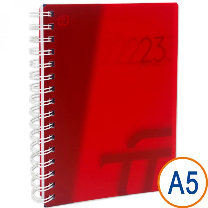 AGENDA GIORNALIERA 15X21 CM SPIRALATA POLIPLAN ROSSO 2024 - ArcoUfficio