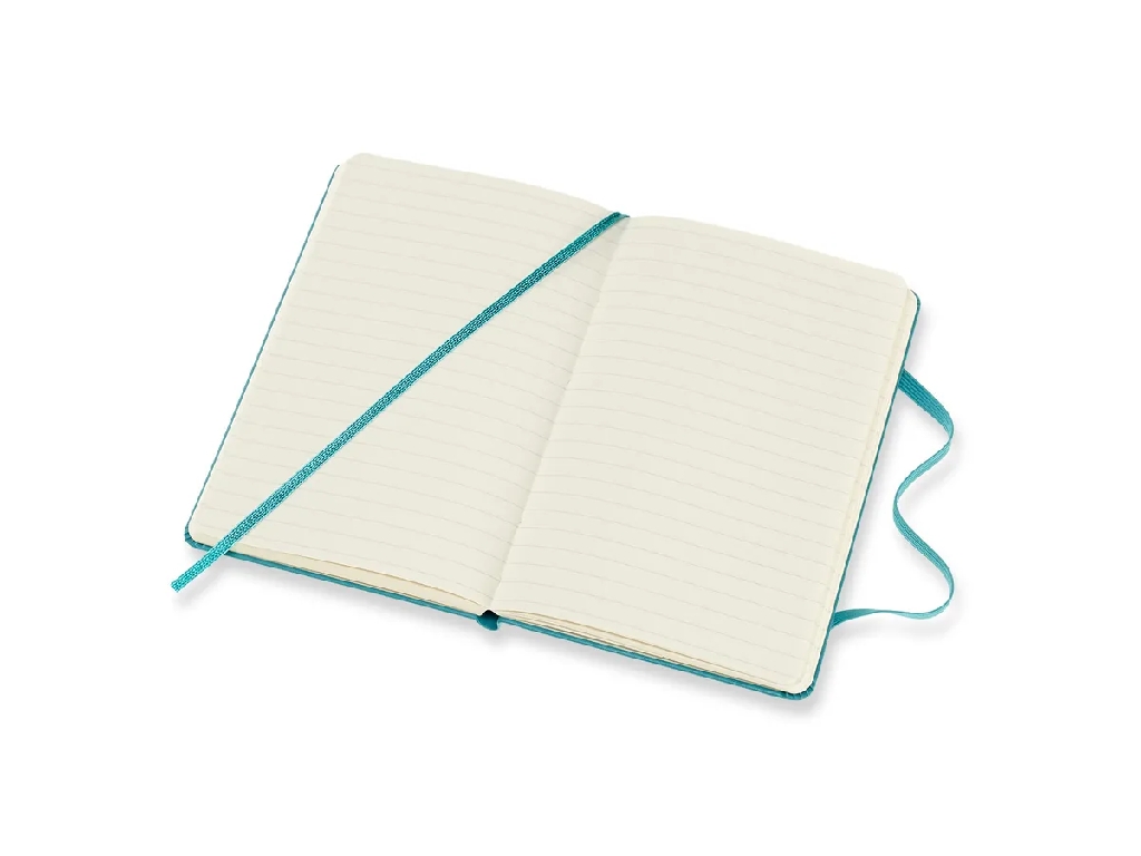 TACCUINO MOLESKINE CLASSIC 9X14 CM BLU REEF COPERTINA RIGIDA CARTA RIGHE -  ArcoUfficio