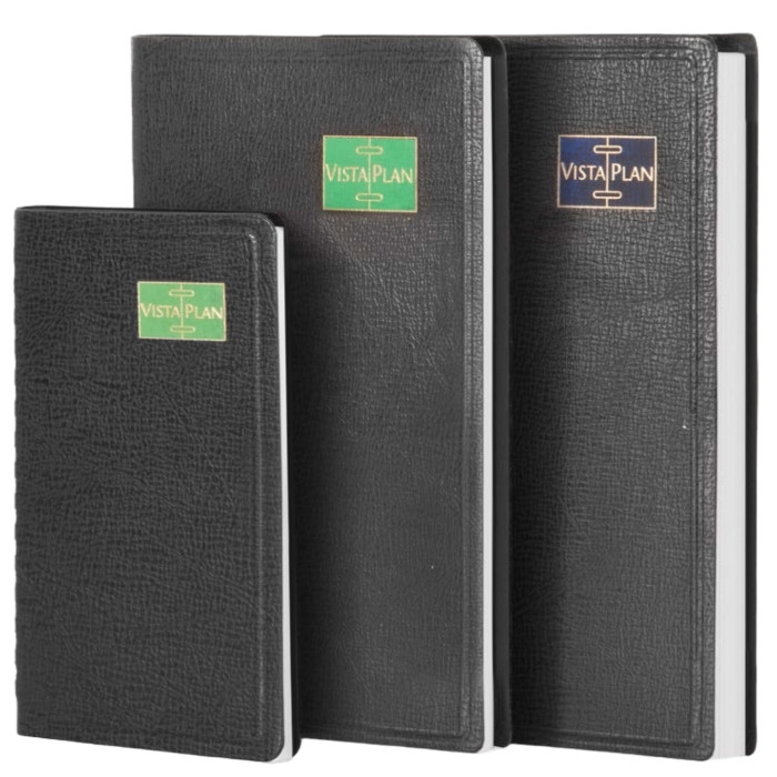 AGENDA SETTIMANALE INTEMPO SPIRALATA VISTAPLAN 15X21 CM NERO 2025